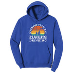 Weekend Forecast Fishing with a Chance of Drinking Hoodie - True Royal