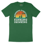 Weekend Forecast Fishing with a Chance of Drinking Short Sleeve Tee - Athletic Kelly
