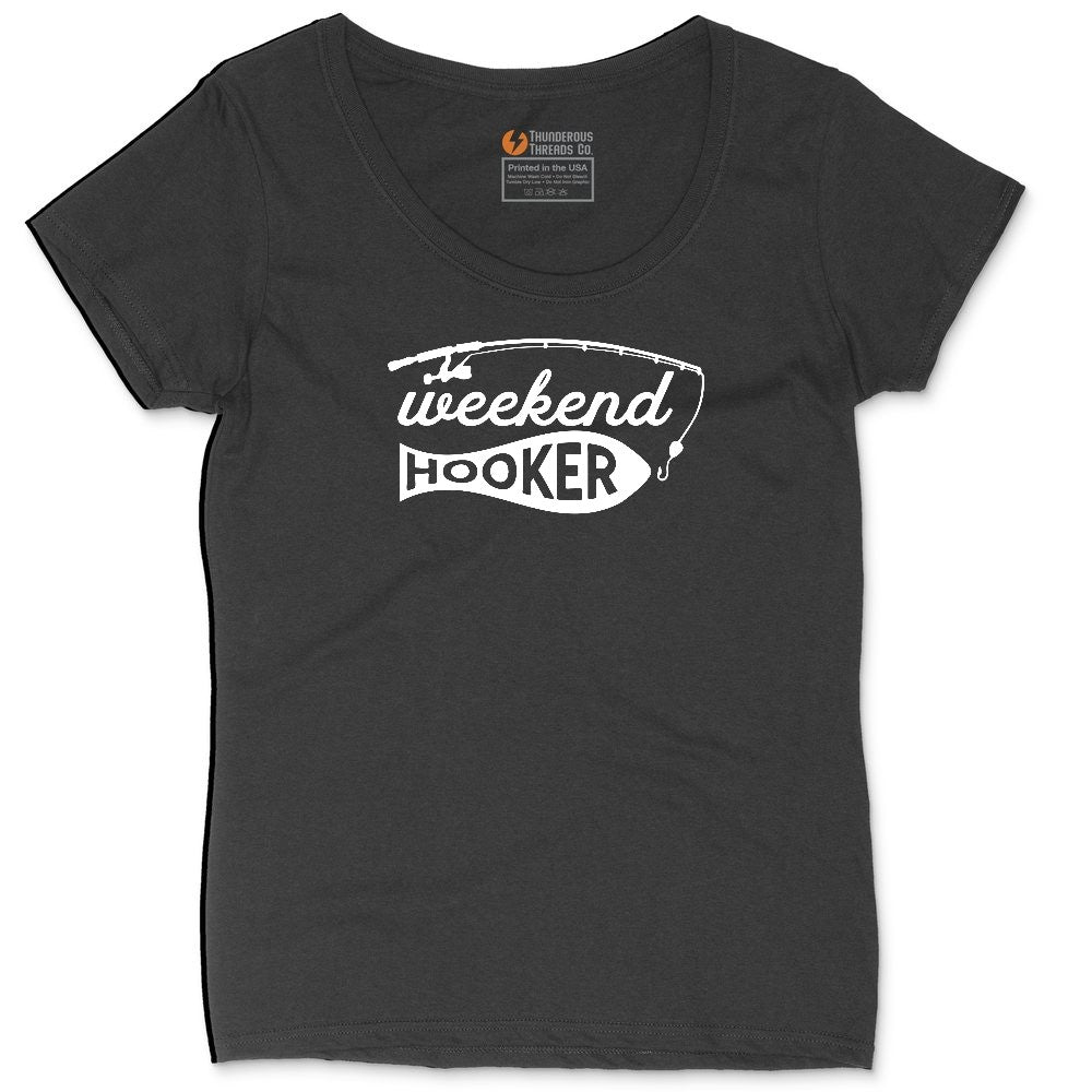 Weekend Hooker Ladies Curvy Tee - Black