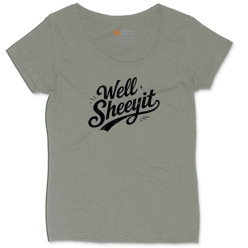 Well Sheeyit Ladies Curvy Tee - Bamboo Blackout