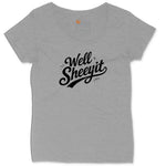 Well Sheeyit Ladies Curvy Tee - Granite Heather