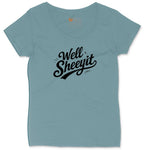 Well Sheeyit Ladies Curvy Tee - Surf Blackout