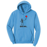 Well Shit Halloween Skeleton Design Ladies Hoodie - Aquatic Blue
