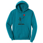Well Shit Halloween Skeleton Design Ladies Hoodie - Teal