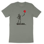 Well Shit Halloween Skeleton Design Ladies Short Sleeve Tee - Bamboo Blackout