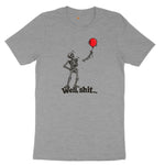 Well Shit Halloween Skeleton Design Ladies Short Sleeve Tee - Granite Heather