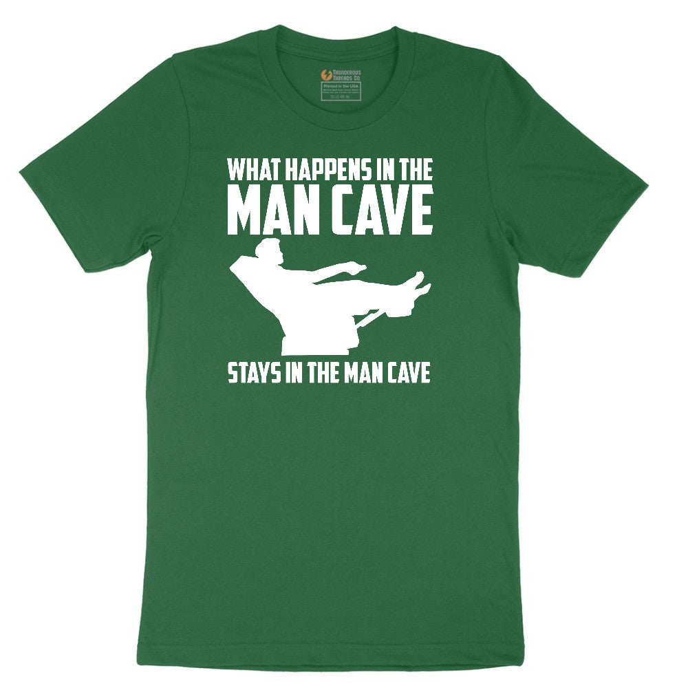 What Happens in the Man Cave Stays in the Man Cave Short Sleeve Tee - Athletic Kelly