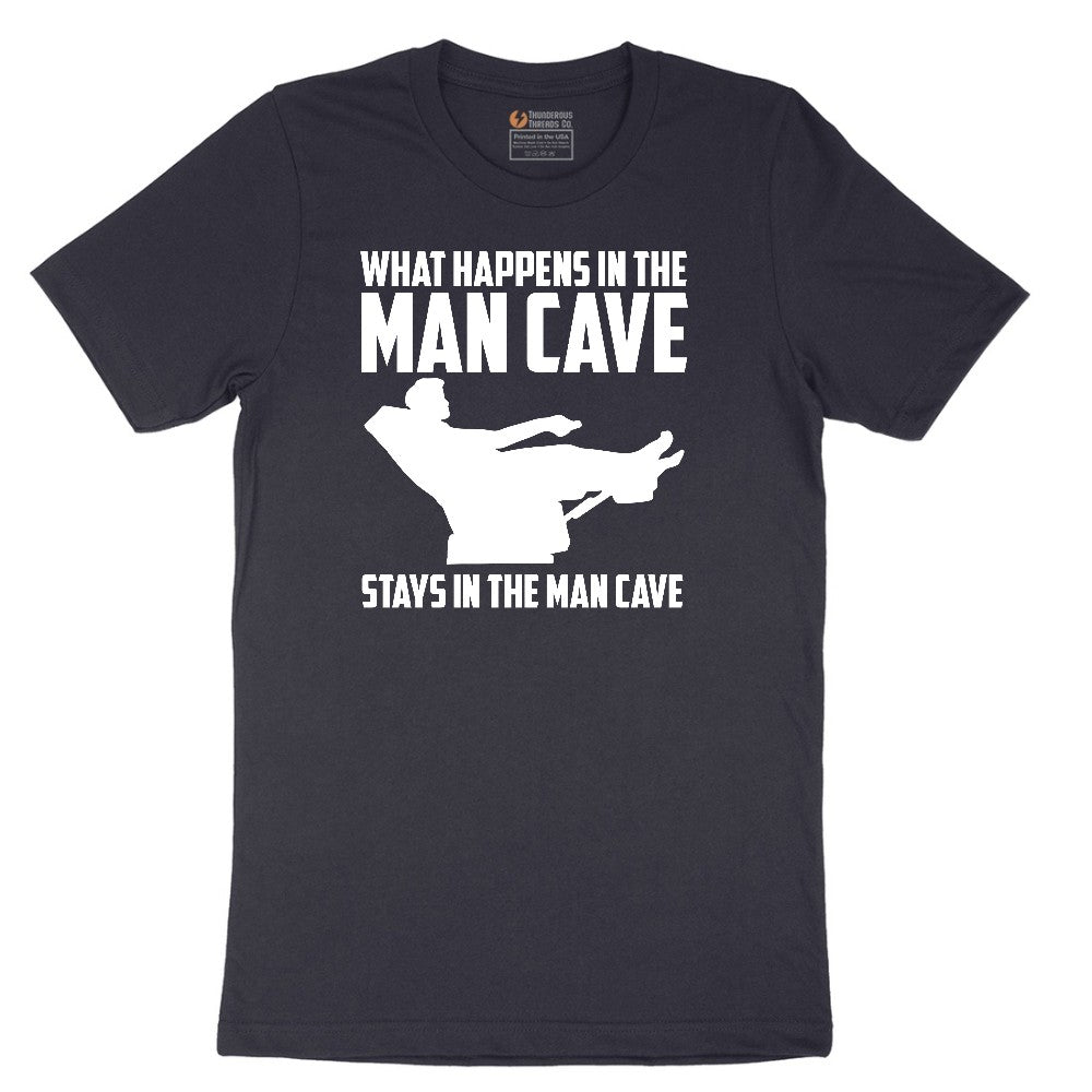What Happens in the Man Cave Stays in the Man Cave Short Sleeve Tee - Deep Navy