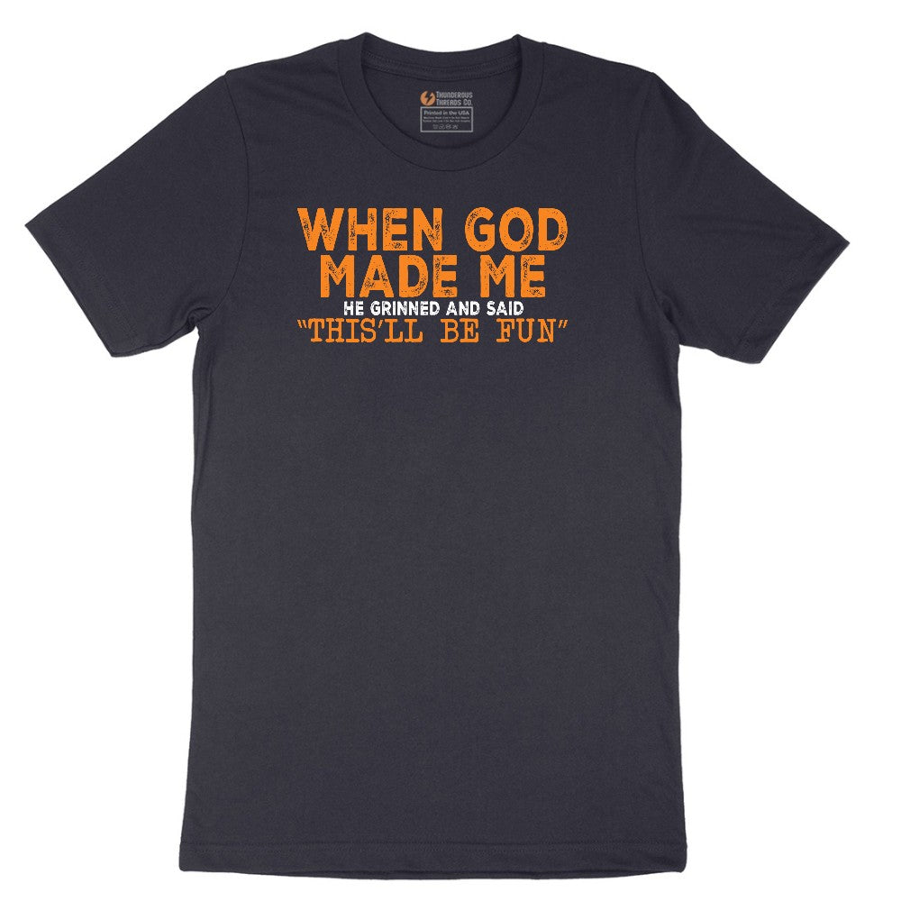 When God Made Me Short Sleeve Tee - Deep Navy