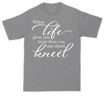 When Life Gives You More Than You Can Stand tall t-shirt for men in Athletic Heather