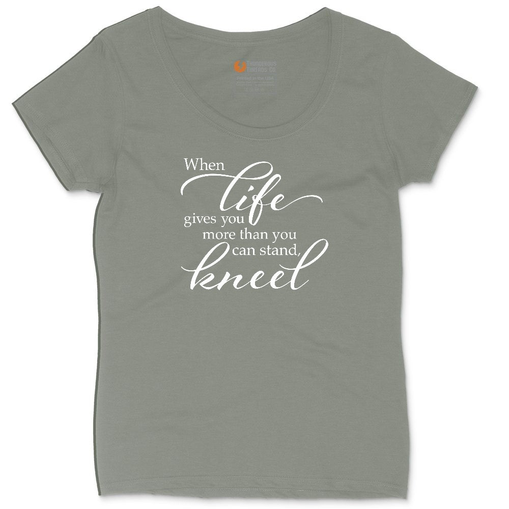 When Life Gives You More Than You Can Stand Ladies Curvy Tee - Bamboo Blackout