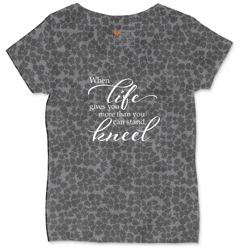 When Life Gives You More Than You Can Stand Ladies Curvy Tee - Black Leopard