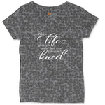 When Life Gives You More Than You Can Stand Ladies Curvy Tee - Black Leopard