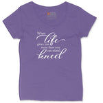 When Life Gives You More Than You Can Stand Ladies Curvy Tee - Vintage Purple
