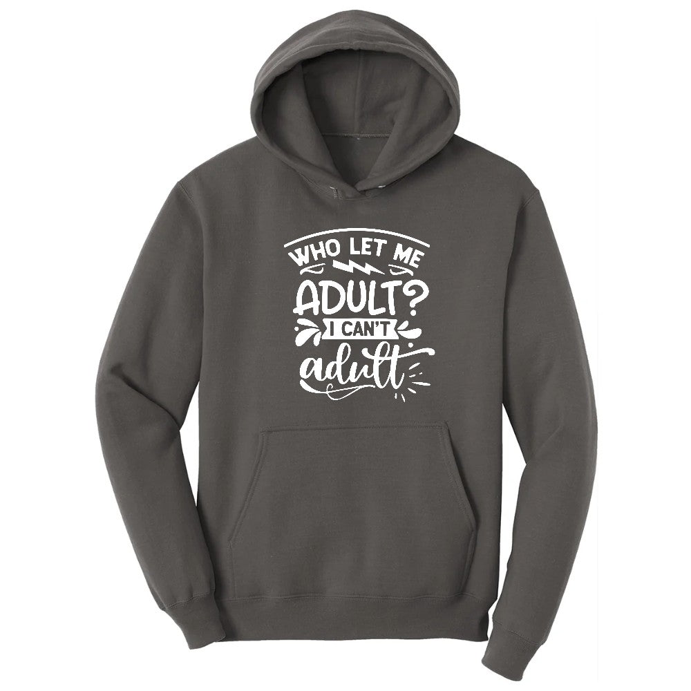 Who Let Me Adult Hoodie - Charcoal