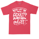 Who Let Me Adult tall t-shirt for men in Heather Red