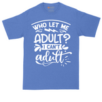 Who Let Me Adult tall t-shirt for men in Heather Royal