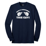 Who's Awesome - This Guy Long Sleeve Tee - Navy