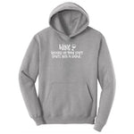 Wine Because No Good Story Begins with a Salad Ladies Hoodie - Athletic Heather