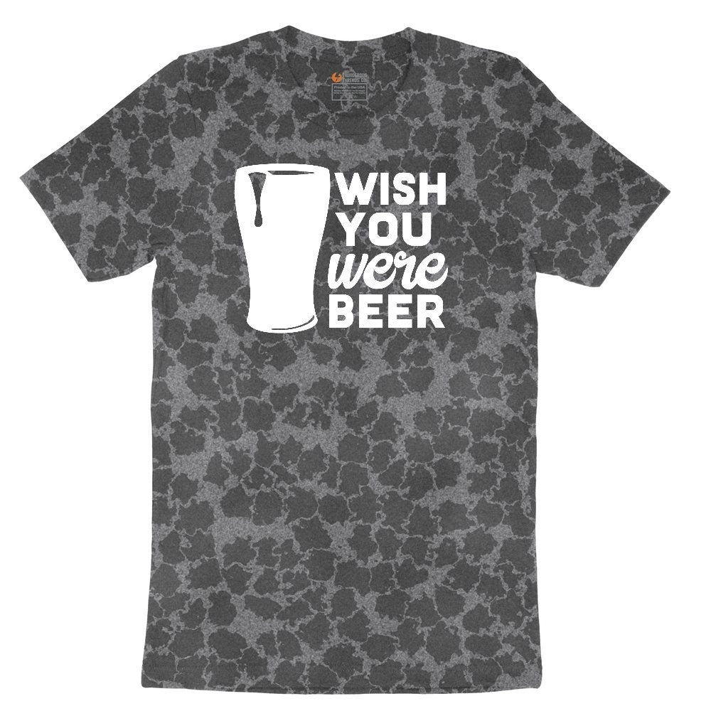 Wish You Were Beer Ladies Short Sleeve Tee - Black Leopard