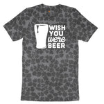 Wish You Were Beer Ladies Short Sleeve Tee - Black Leopard