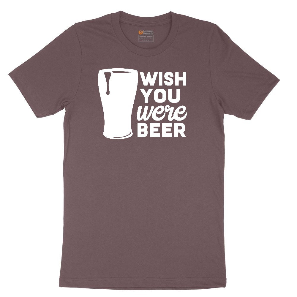 Wish You Were Beer Ladies Short Sleeve Tee - Sangria Blackout