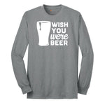 Wish You Were Beer Long Sleeve Tee - Athletic Grey