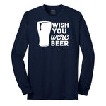 Wish You Were Beer Long Sleeve Tee - Navy