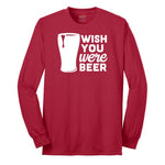 Wish You Were Beer Long Sleeve Tee - Red
