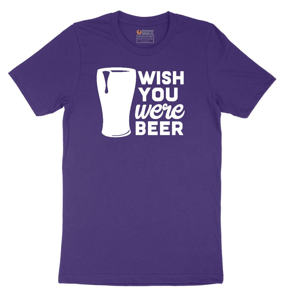 Wish You Were Beer Short Sleeve Tee - Team Purple
