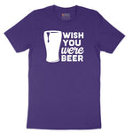 Wish You Were Beer Short Sleeve Tee - Team Purple