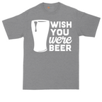 Wish You Were Beer tall t-shirt for men in Athletic Heather