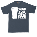 Wish You Were Beer tall t-shirt for men in Heather Navy