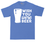 Wish You Were Beer tall t-shirt for men in Heather Royal
