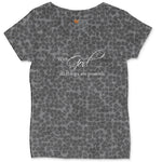 With God All Things are Possible Ladies Curvy Tee - Black Leopard