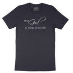 With God All Things are Possible Short Sleeve Tee - Deep Navy