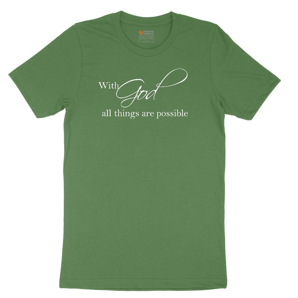 With God All Things are Possible Toddler Short Sleeve Tee - Athletic Kelly