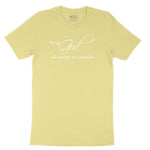 With God All Things are Possible Toddler Short Sleeve Tee - Yellow