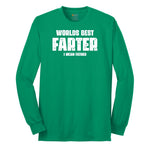 Worlds Best Farter I Mean Father Long Sleeve Tee - Kelly Green
