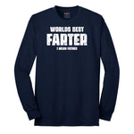 Worlds Best Farter I Mean Father Long Sleeve Tee - Navy