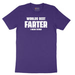 Worlds Best Farter I Mean Father Short Sleeve Tee - Team Purple