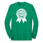 Worlds Coolest Dad Long Sleeve Tee - Kelly Green