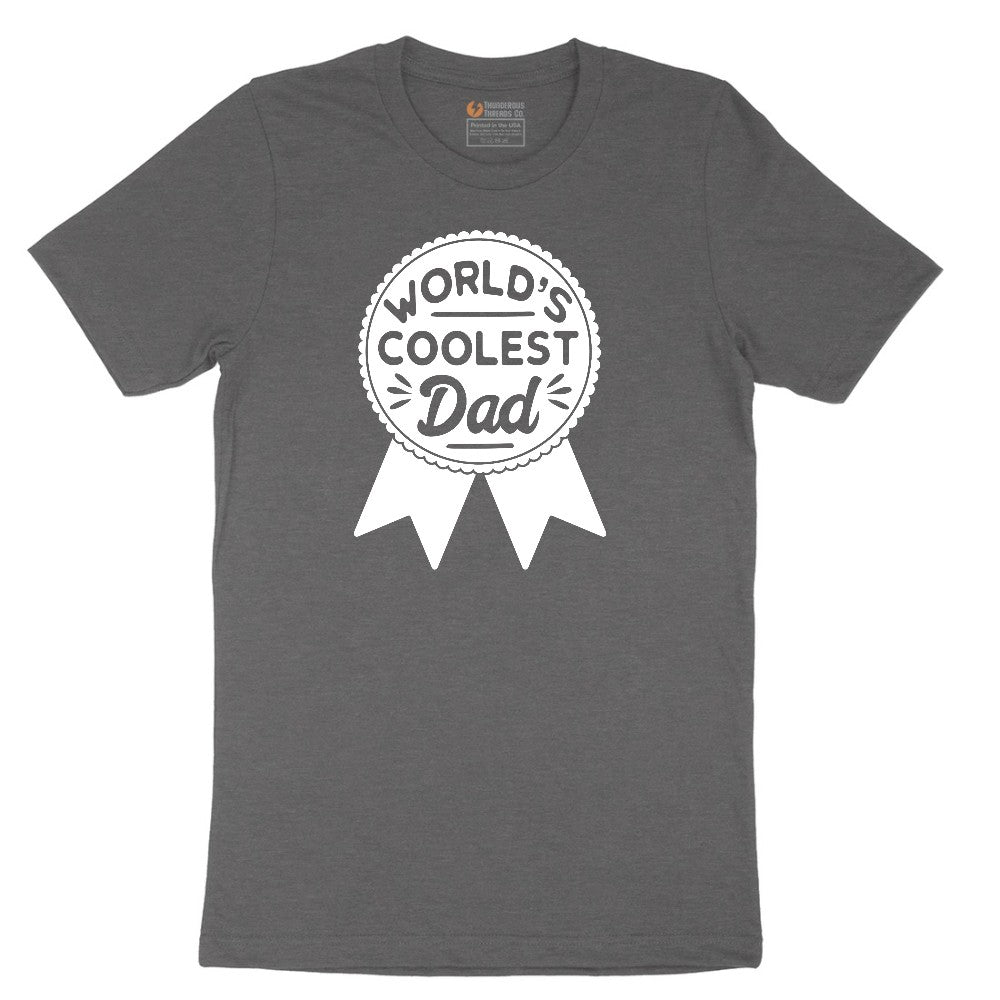 Worlds Coolest Dad Short Sleeve Tee - Dark Heather Grey