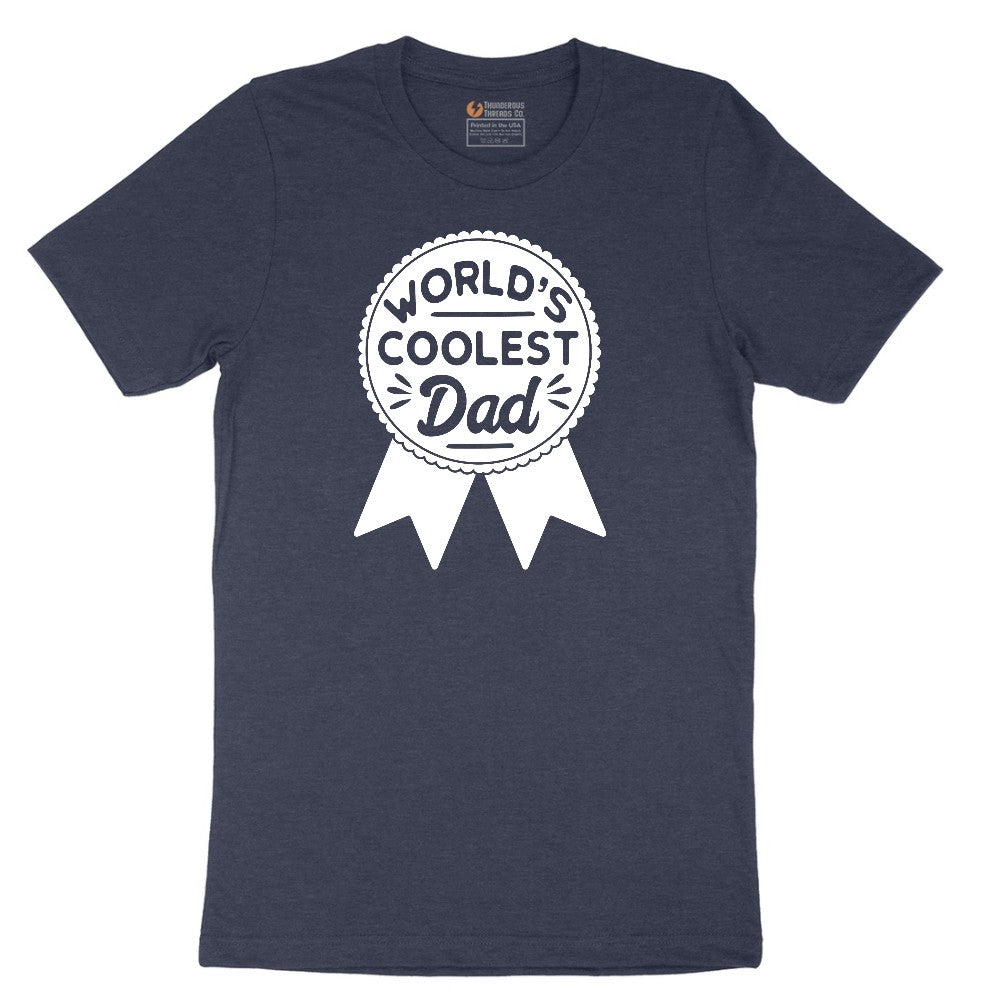 Worlds Coolest Dad Short Sleeve Tee - Heather Navy