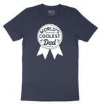 Worlds Coolest Dad Short Sleeve Tee - Heather Navy