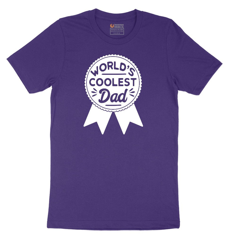 Worlds Coolest Dad Short Sleeve Tee - Team Purple