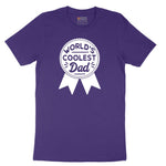 Worlds Coolest Dad Short Sleeve Tee - Team Purple