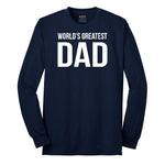 Worlds Greatest Dad Long Sleeve Tee - Navy
