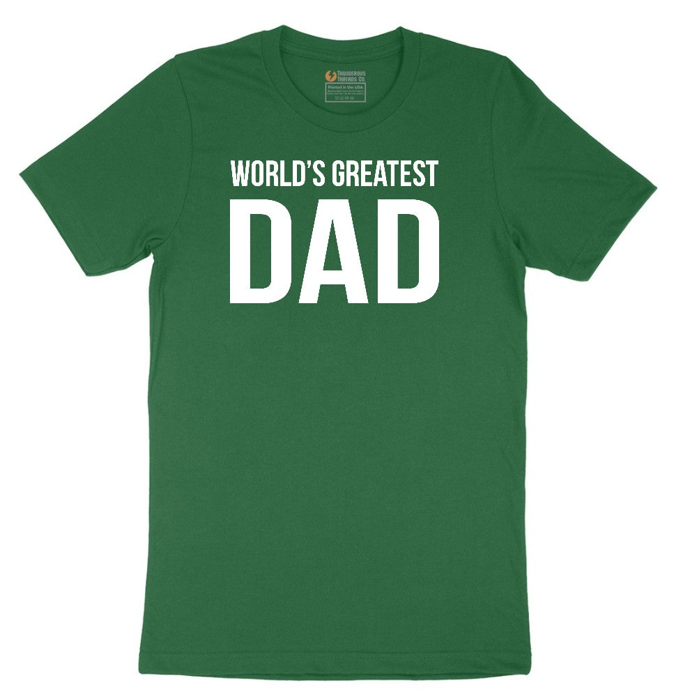 Worlds Greatest Dad Short Sleeve Tee - Athletic Kelly