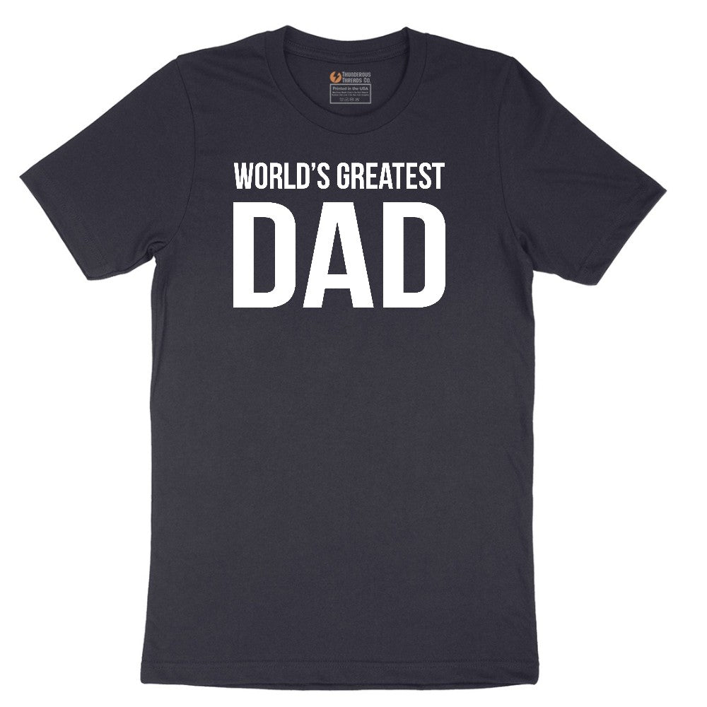 Worlds Greatest Dad Short Sleeve Tee - Deep Navy
